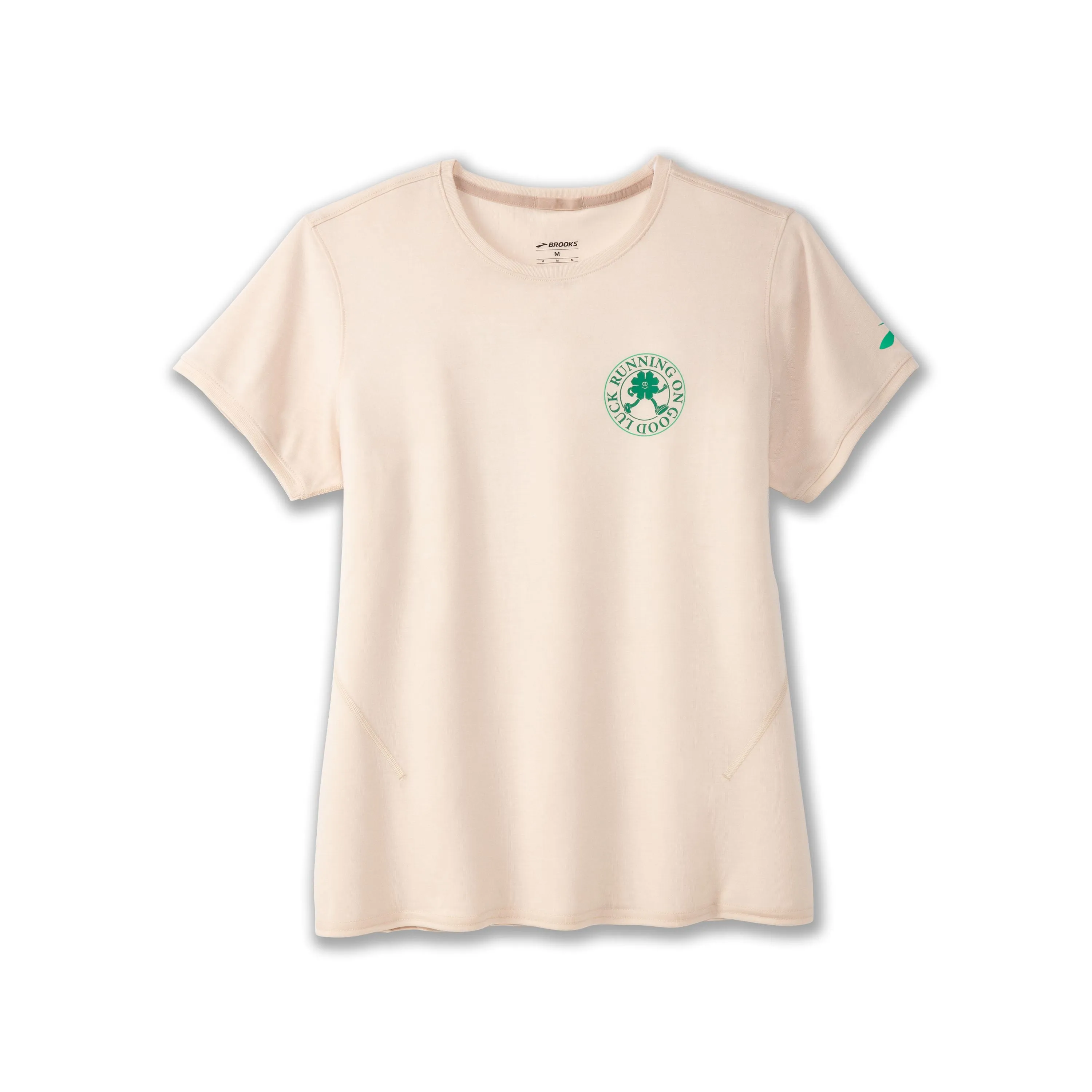 Brooks | Distance Short Sleeve 3.0 | Women's | Buff/Run Lucky