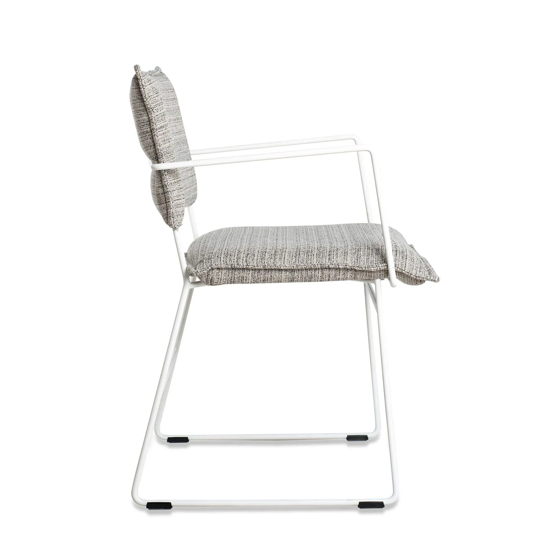 Jess Designs Norman Garden Chair with Arms - Melbourne Grind Fabric