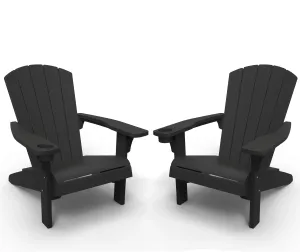 Keter Alpine Adirondack Chair - Graphite - 2 PACK