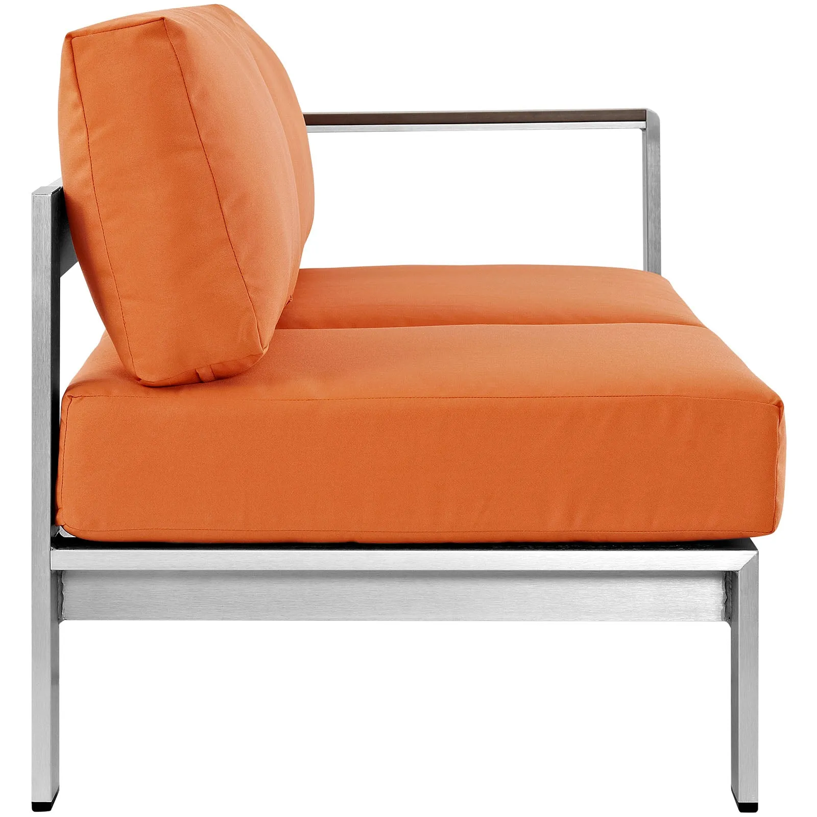 Shore Right Arm Corner Sectional Outdoor Patio Aluminum Loveseat